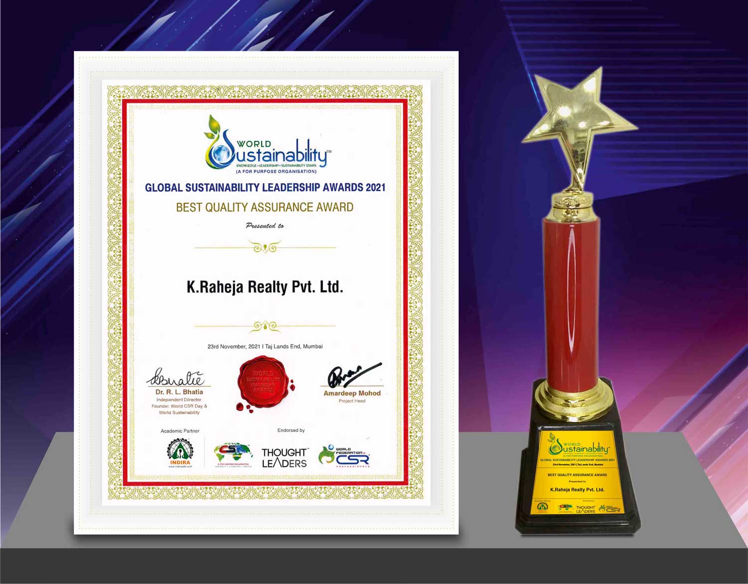 best quality assurance award