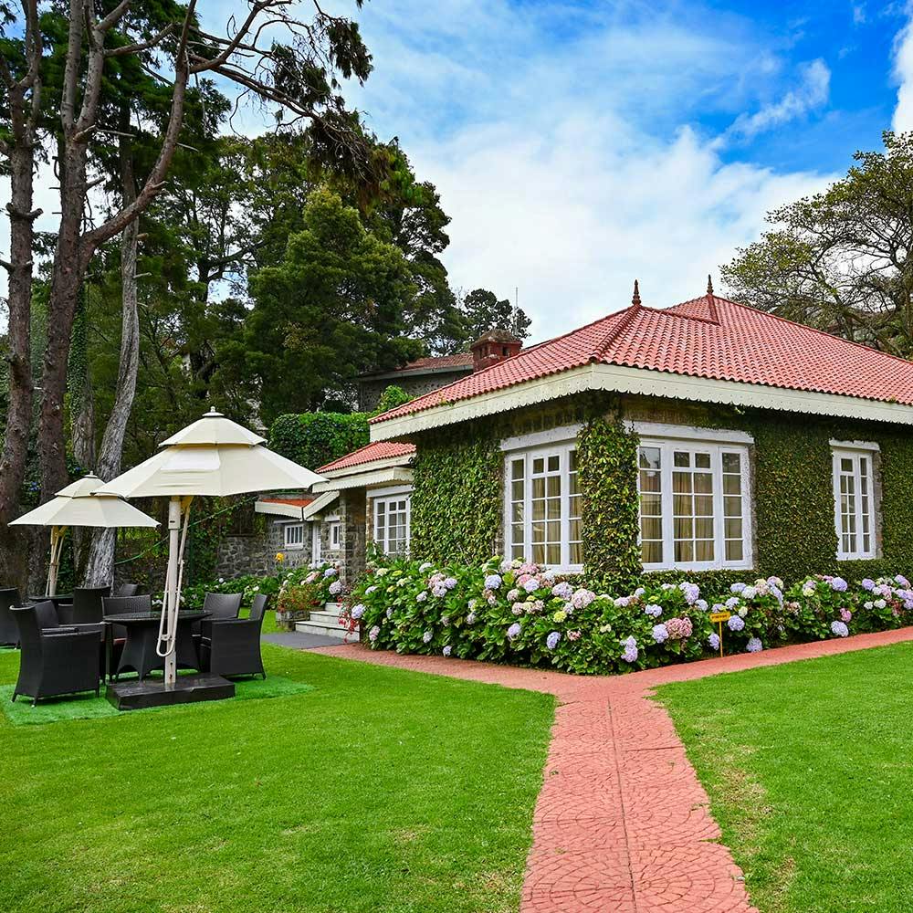 The Carlton, Kodaikanal cottage garden lawn