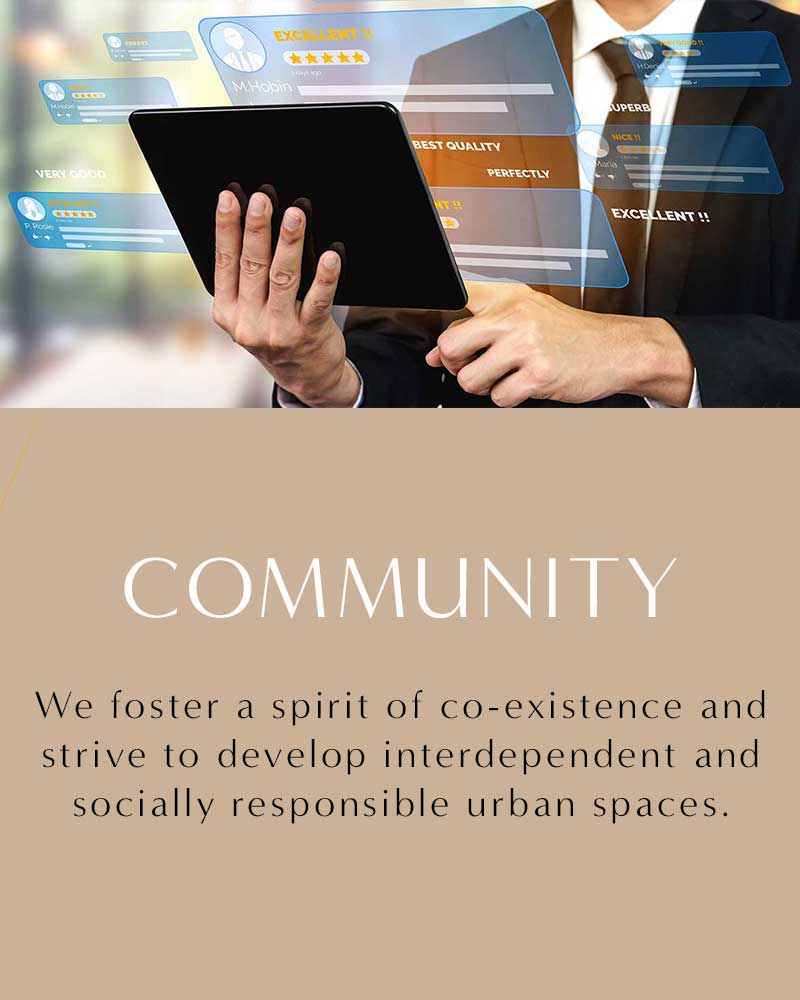 Our values slider - Community