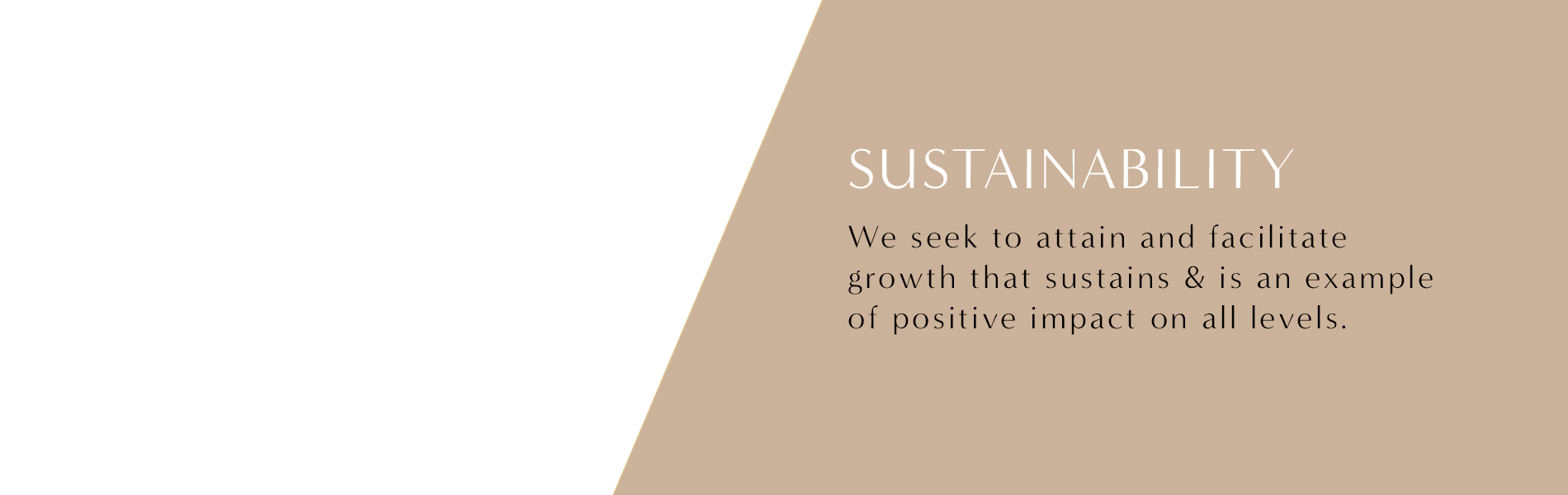 Our values slider - Sustainability